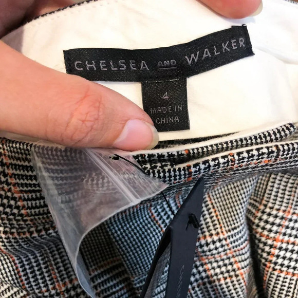 Chelsea and Walker RARE Plaid Flare Clasp Pants 4 - Picture 11 of 11